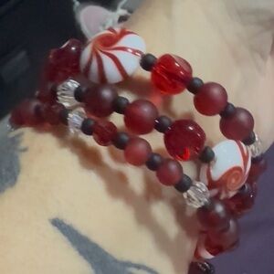 Red Beaded Bracelet